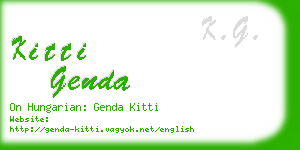 kitti genda business card